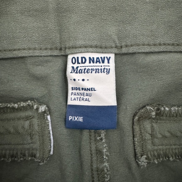 Olive Green Side Panel Maternity Pants Ankle Length - Picture 6 of 8